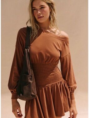 Free People Scorching Hot Long-Sleeve Mini Dress